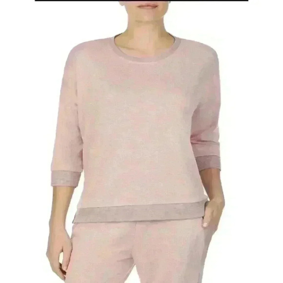 Refinery29 Double Knit High Low Pullover Pink Oversized Sweatshirt Size S - Picture 1 of 12